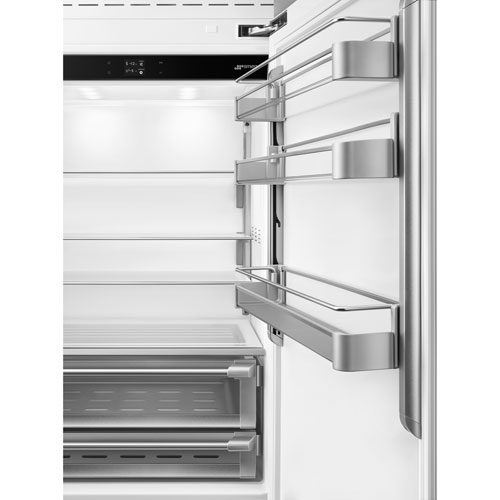 Réfrigérateur à congélateur inférieur encastrable 19 pi³ 36 po avec distributeur de glaçons de Smeg - Prêt pour panneau