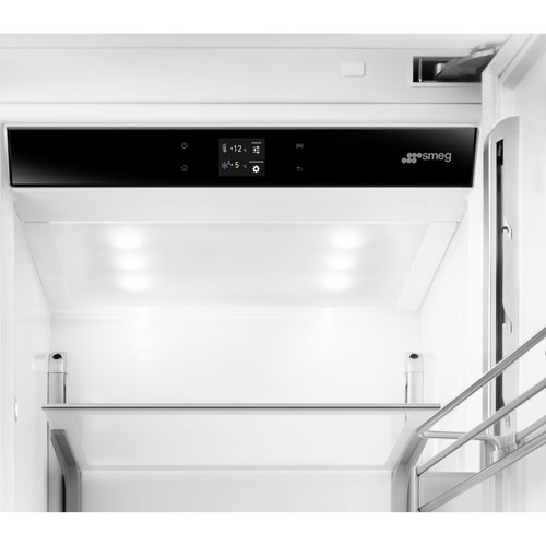 Smeg 30" 15 Cu. Ft. Built-in Bottom Freezer Refrigerator with Ice Dispenser - Stainless Steel