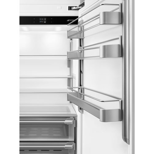 Smeg 30" 15 Cu. Ft. Built-in Bottom Freezer Refrigerator with Ice Dispenser - Stainless Steel