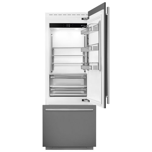 Smeg 30" 15 Cu. Ft. Built-in Bottom Freezer Refrigerator with Ice Dispenser - Panel Ready