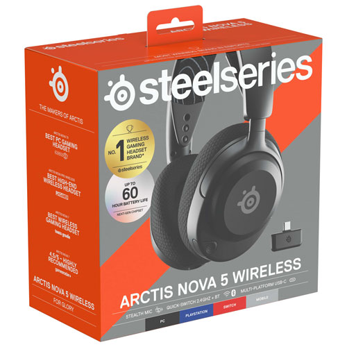 SteelSeries Arctis Nova 5 Wireless Gaming Headset for PC/PlayStation/Switch - Black