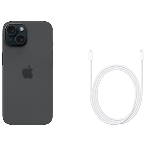 Refurbished - Apple iPhone 15 128GB - Black - Unlocked - eSIM