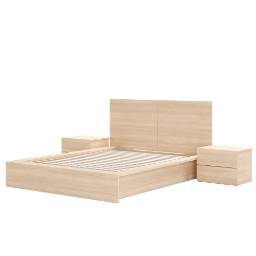 Nexera James 4-Piece Bedroom Set In Natural Blonde Oak