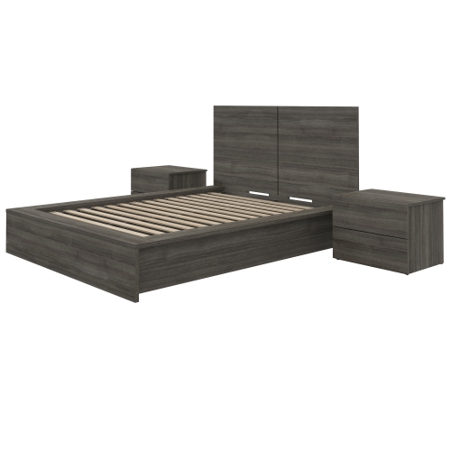 Nexera James 4-Piece Bedroom Set In Natural Blonde Oak