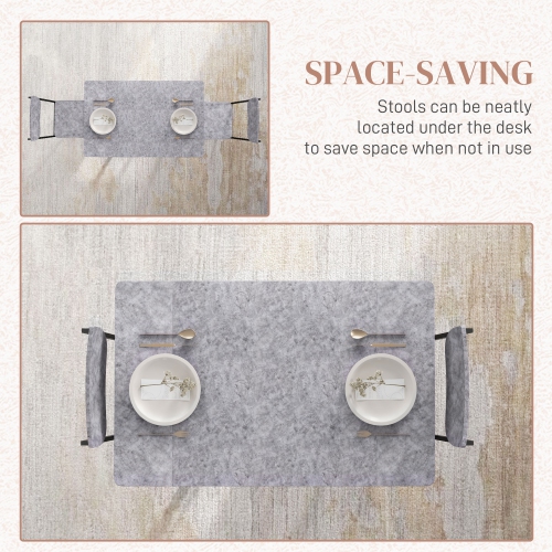 HOMCOM Dining Table Set for 2, 3-Piece Kitchen Table Set for 2, Folding Rectangular Dining Table with 2 Drop Leaves, 2 Chairs for Dining Room,