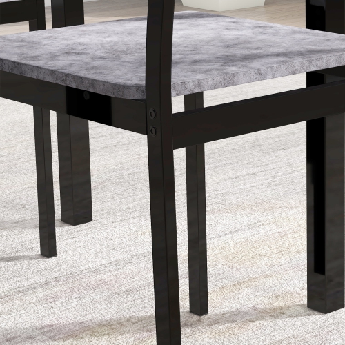 HOMCOM Dining Table Set for 2, 3-Piece Kitchen Table Set for 2, Folding Rectangular Dining Table with 2 Drop Leaves, 2 Chairs for Dining Room,