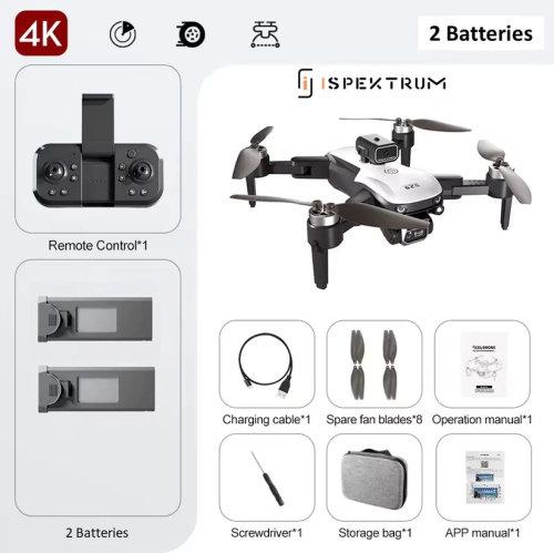 ISPEKTRUM  Flybot Is2S Max Drone \w Camera 4K Drones for Adults 360 Obstacle Avoidance Fpv Rc Drone Under 250G \w Gesture Control Gps Auto Return 2