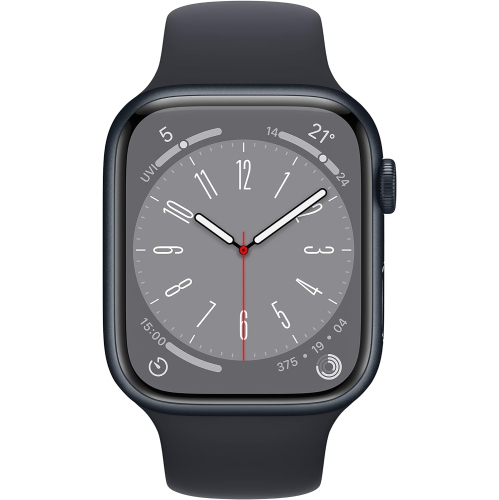 Apple Watch Series 8 (GPS) 41mm Midnight Aluminum Case with Midnight Sport Band - Medium / Large by APPLE - Open Box condition - Image 2