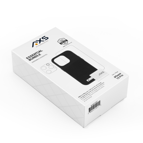 AXS Essential Bundle | PROTech Plus Case, Screen Protectors and 20w Charger for Apple iPhone 15 Pro