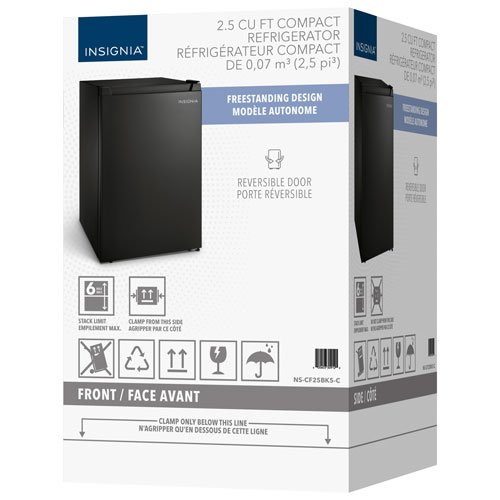 Réfrigérateur de bar compact à porte réversible 2,5 pi³ d'Insignia - Noir - Exclusivité de Best Buy