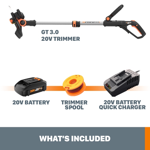 Worx WG163.8 20V Power Share GT 3.0 12" String Trimmer