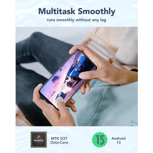 Boîte ouverte - Téléphone cellulaire déverrouillé 40XL 2023 de TCL 6&nbsp;Go + 256&nbsp;Go, téléphone mobile à écran 6.75&nbsp;po, téléphone