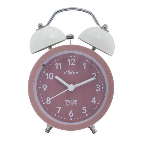 Image 1 de 7.. Réveille-matin analogique à deux cloches bruyantes pour adultes et enfants, rétroéclairage doux, réveil rétro pour grands pyjamas, alimentation par