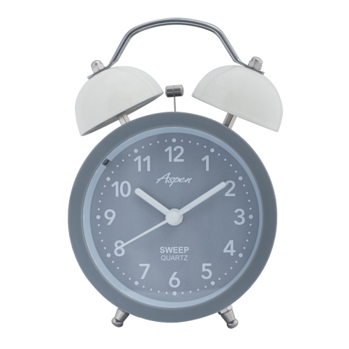Réveille-matin analogique à deux cloches bruyantes pour adultes et enfants, rétroéclairage doux, réveil rétro pour grands pyjamas, alimentation par p