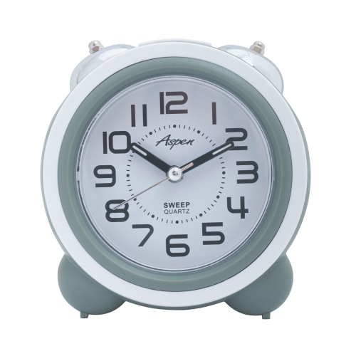 Analog Kids Twin Bell Alarm Clock for Heavy Sleepers - Cute Alarm Clock for Boys or Girls Room, Soft Backlight, No Ticking Sound, Loud Alarm Clock, B