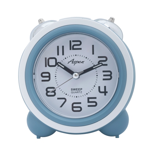 ASPEN  Analog Kids Twin Bell Alarm Clock for Heavy Sleepers - Cute Alarm Clock for Boys Or Girls Room, Soft Backlight, No Ticking Sound, Loud Alarm