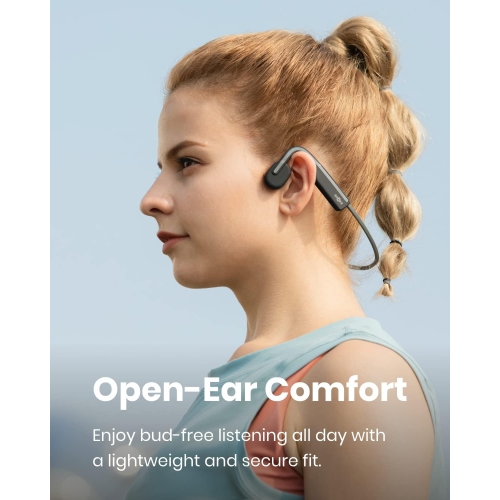 Shokz OpenMove Open-Ear Bone Conduction Wireless Earphones (Grey) by SHOKZ - Open Box condition - Image 4
