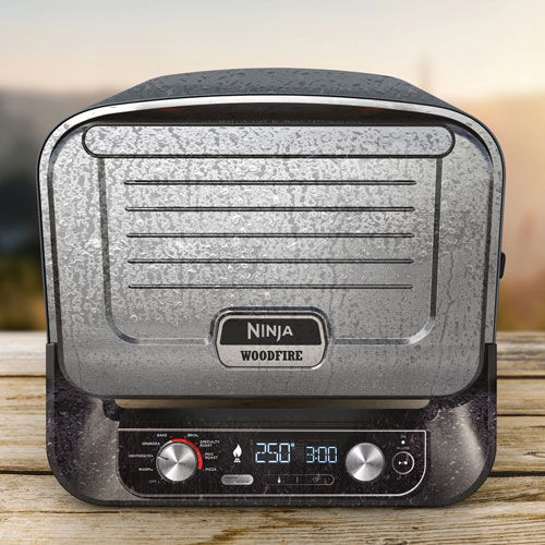 Ninja Woodfire 8-in-1 Electric Outdoor Oven with Premium Cover - Grey