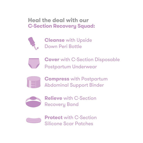 Frida Mom Postpartum Abdominal Support Binder Band With 3 Adjustable Straps