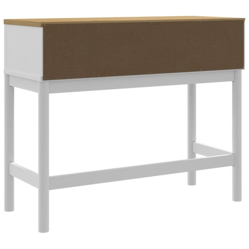 Table en montre blanche 89,5x36,5x73 cm en pin massif
