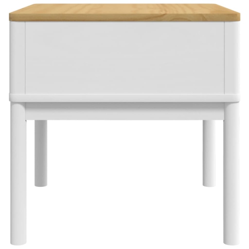 vidaXL Lamp Table FLORO White 55x55x54 cm Solid Wood Pine