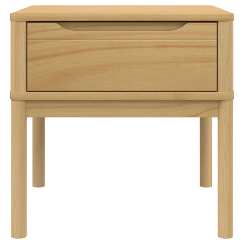 vidaXL Lamp Table FLORO Wax Brown 55x55x54 cm Solid Wood Pine