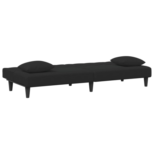vidaXL 2 Piece Sofa Set with Pillows Black Velvet