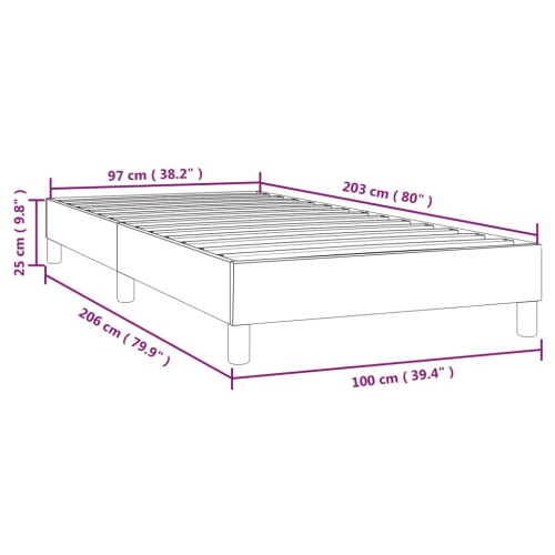 vidaXL Box Spring Bed Frame Dark Grey Twin XL Velvet