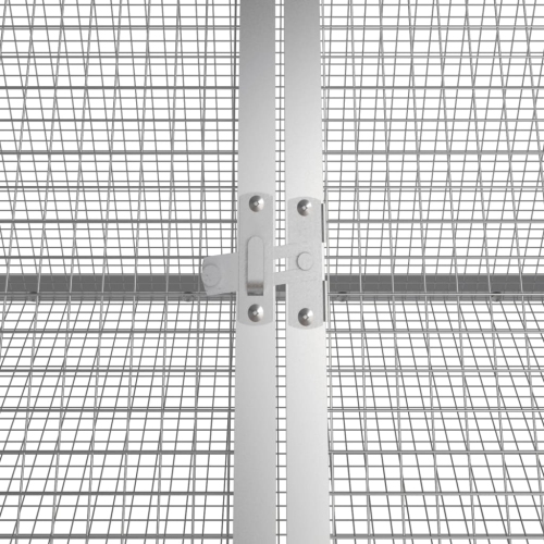 vidaXL Rabbit Cage Grey 504.5x80.5x71 cm Galvanised Steel