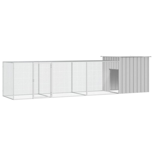 VIDAXL  Chicken Cage Grey 400X91X100 Cm Galvanised Steel