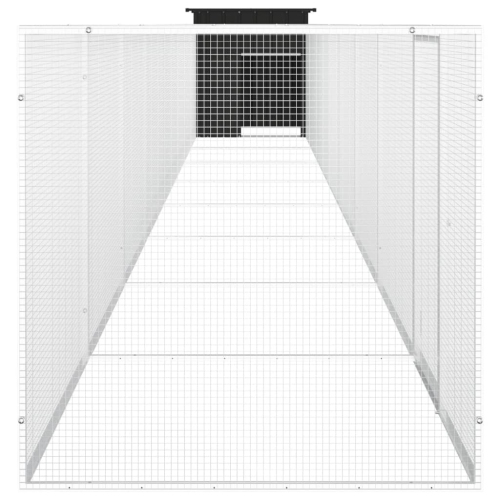vidaXL Chicken Cage Anthracite 900x91x100 cm Galvanised Steel
