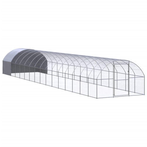 VIDAXL  Outdoor Chicken Coop 3X16X2 M Galvanised Steel