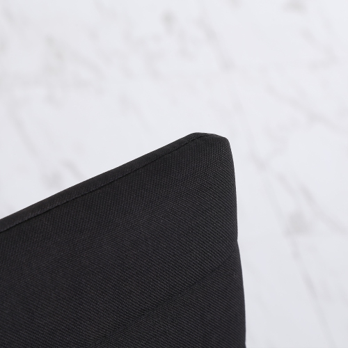 HOMCOM Modern Dining Chairs Set of 4, Upholstered Linen Fabric Kitchen Chairs with Channel Tufting and Metal Legs for Living Room, Dining Room,