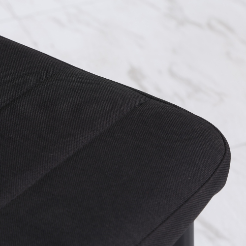 HOMCOM Modern Dining Chairs Set of 4, Upholstered Linen Fabric Kitchen Chairs with Channel Tufting and Metal Legs for Living Room, Dining Room,