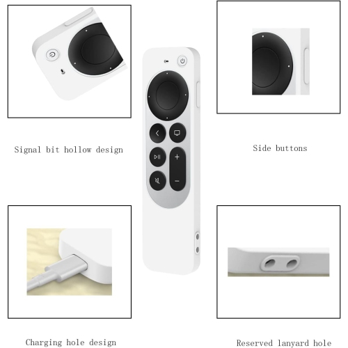 Non-Slip Durable Silicone Case for Apple TV 4K Siri Remote 2nd Gen