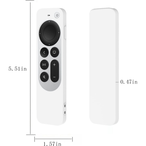 Non-Slip Durable Silicone Case for Apple TV 4K Siri Remote 2nd Gen