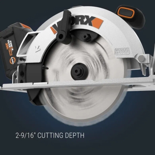 Worx Nitro WX520L 20V Power Share 4.0Ah 7.25" Cordless Circular Saw with Brushless Motor