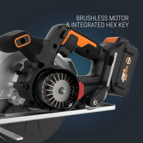 Worx Nitro WX520L 20V Power Share 4.0Ah 7.25" Cordless Circular Saw with Brushless Motor