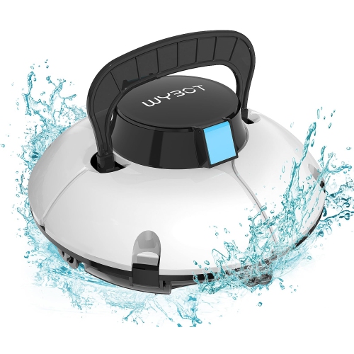 WYBOT Osprey 200SE Robotic Pool Cleaner, 60-Min Runtime, Lightweight, Dual Suction, Self-Parking, for Above/ In-Ground Flat Pools Up to 538 sq ft,