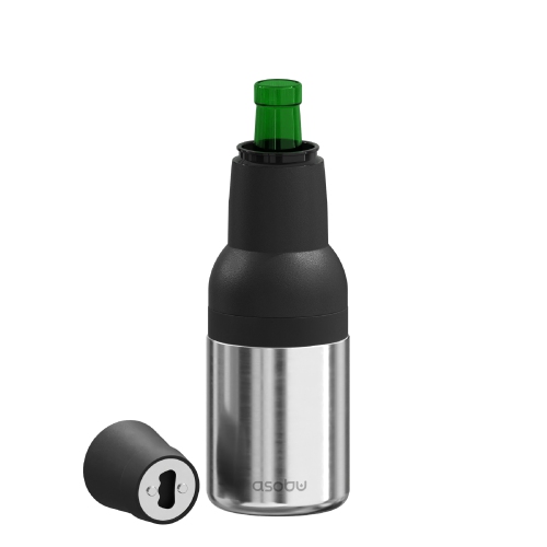 Asobu Frosty Beer 2 Go Vacuum Insulated Double Walled Stainless Steel Beer Can and Bottle Cooler with Beer Opener Eco Friendly and Bpa Fre