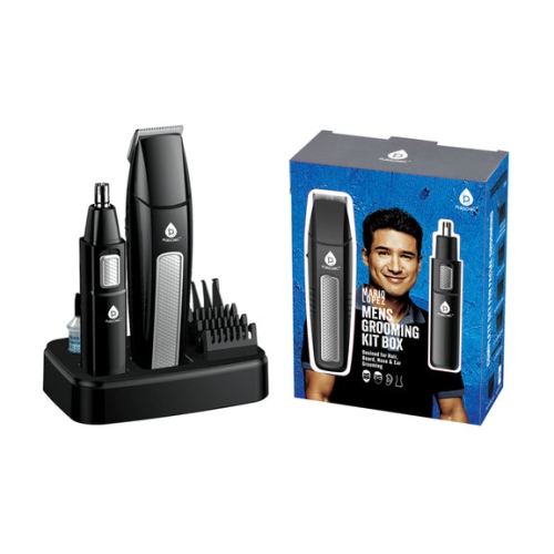 PURSONIC  - Mario Lopez Mens Grooming Kit, Designed for Hair, Beard, Nose & Ear Grooming, 10 Piece Grooming Kit