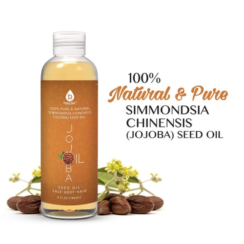 Huile de jojoba pure à 100 % Golden de Pursonic, 6 oz