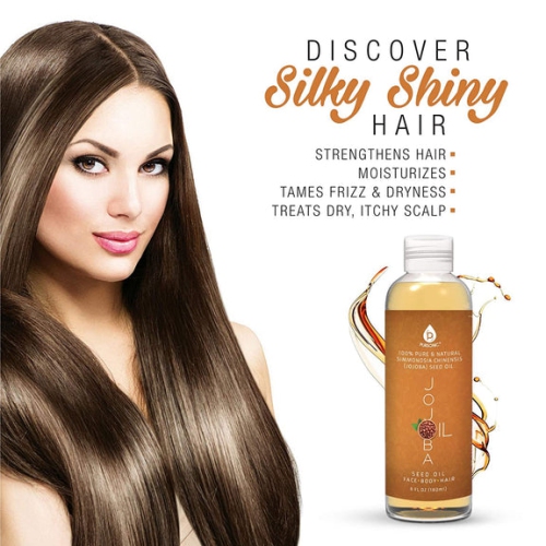 Huile de jojoba pure à 100 % Golden de Pursonic, 6 oz