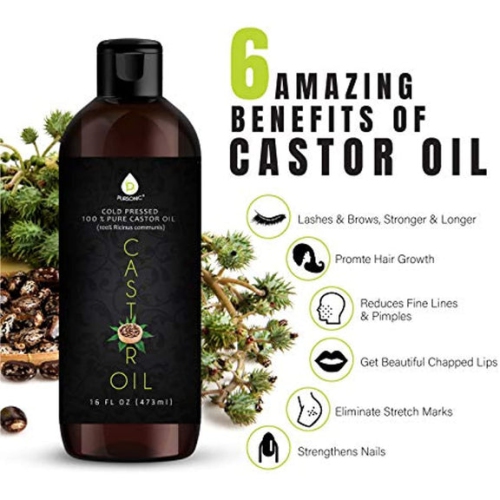Pursonic Cold Pressed 100% Castor Oil 16oz