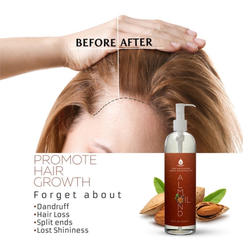 Huile d'amande douce Pure & Natural à 100 % de Pursonic 16 oz