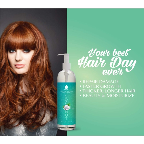 Huile de noix de coco fractionnée Pure & Natural 100 % 16 OZ DE Pursonic