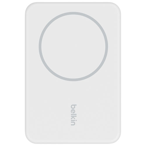 Belkin BoostCharge Magnetic Wireless Power Bank 5K & Charging Stand - White