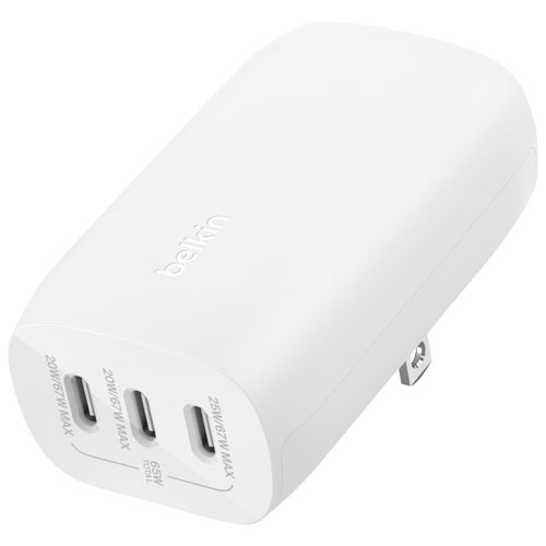 Belkin BoostCharge Pro 67W 3-Port USB-C Wall Charger - White