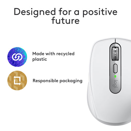 Souris compacte sans fil Darkfield MX Anywhere 3S de Logitech pour Mac - Gris pâle - Exclusivité de Best Buy