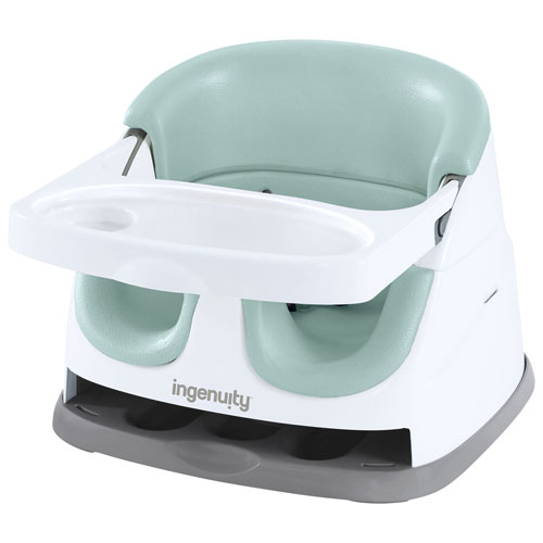 Siège rehausseur 2-en-1 avec plateau Baby Base d'Ingenuity - Brume/Blanc